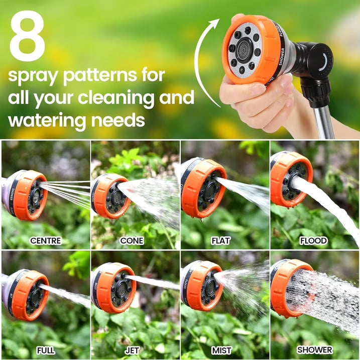 DONAMA Watering Wand - 8 Spray Patterns with Thumb Flow Control - 18.5 in
