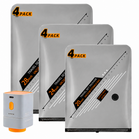 KAIPARA Vacuum Storage Bags with Electric Pump, 12 Pack Space Saver Bags for Clothes, Blankets & Seasonal Storage, 4 Small, 4 Medium, 4 Large