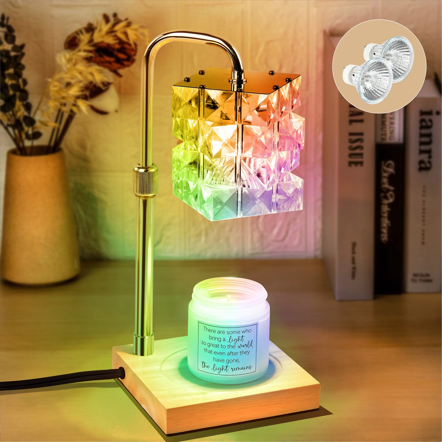 LOFTER-PRO Candle Warmer Lamp - RGB LED, Timer, Dimmer, Adjustable Height