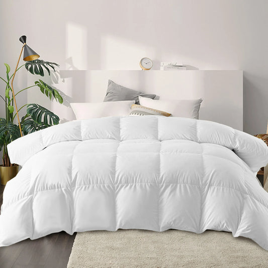MOONORAH Twin Comforter Set, Bed in a Bag, Machine Washable Bedding Set with Pillowcases for All Seasons - 2 Pieces White