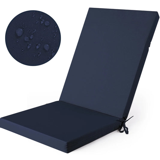 MOONORAH Outdoor Chair Cushions, Patio Seat Cushions Outdoor Chair Pads, 42"L x 18"W Rectangle Waterproof Outdoor Chair Cushion Garden Sofa Couch Chair Pads, Premium Comfortable, Dark Blue