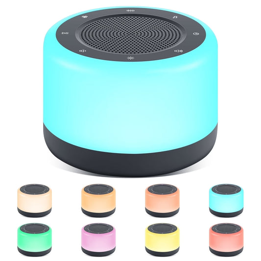 Onekawa White Noise Sound Machine, 8 Colors Night Light with 32 Sounds,for Adults Sleep Travel Machines