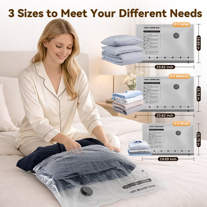 MOONORAH Vacuum Storage Bags - Electric Pump - 12 Pack