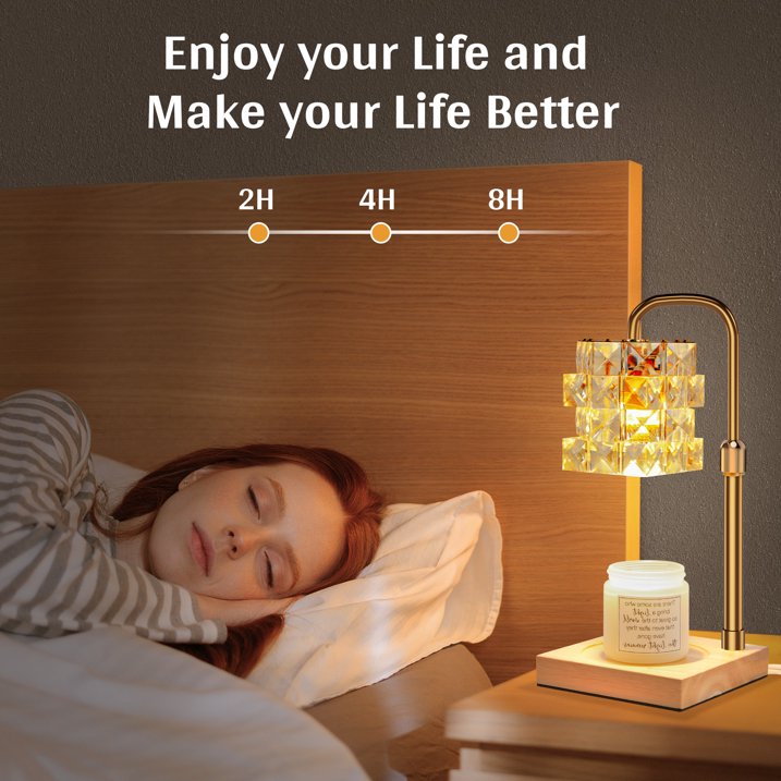 LOFTER-PRO Candle Warmer Lamp - Timer Dimmer Adjustable Height - 2 Halogen Bulbs