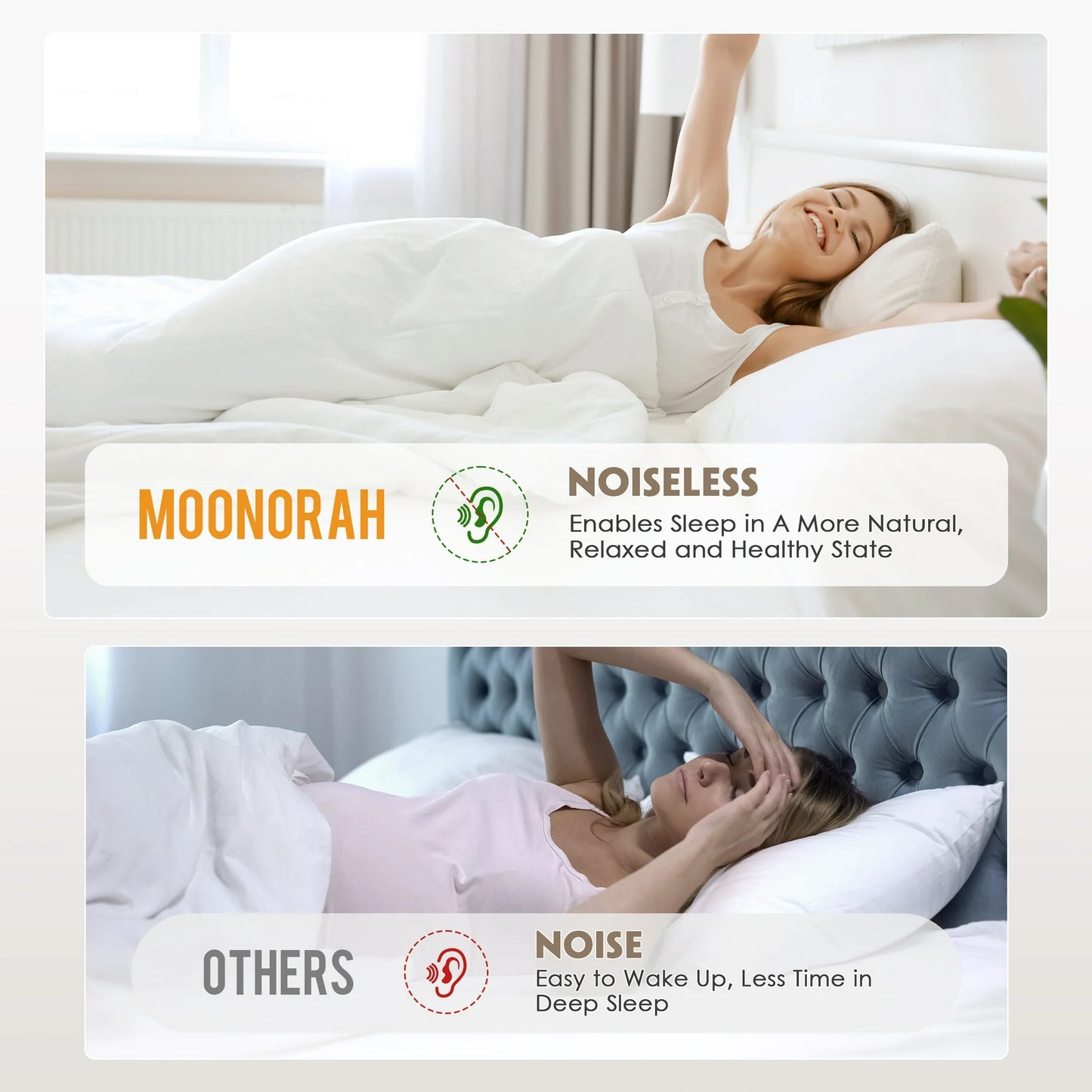 MOONORAH Mattress Protector, Waterproof Mattress Cover Pad with Deep Pocket, Queen Size Machine Washable Soft Breathable Bed Mattress Protectors with Stretchable Pockets - White