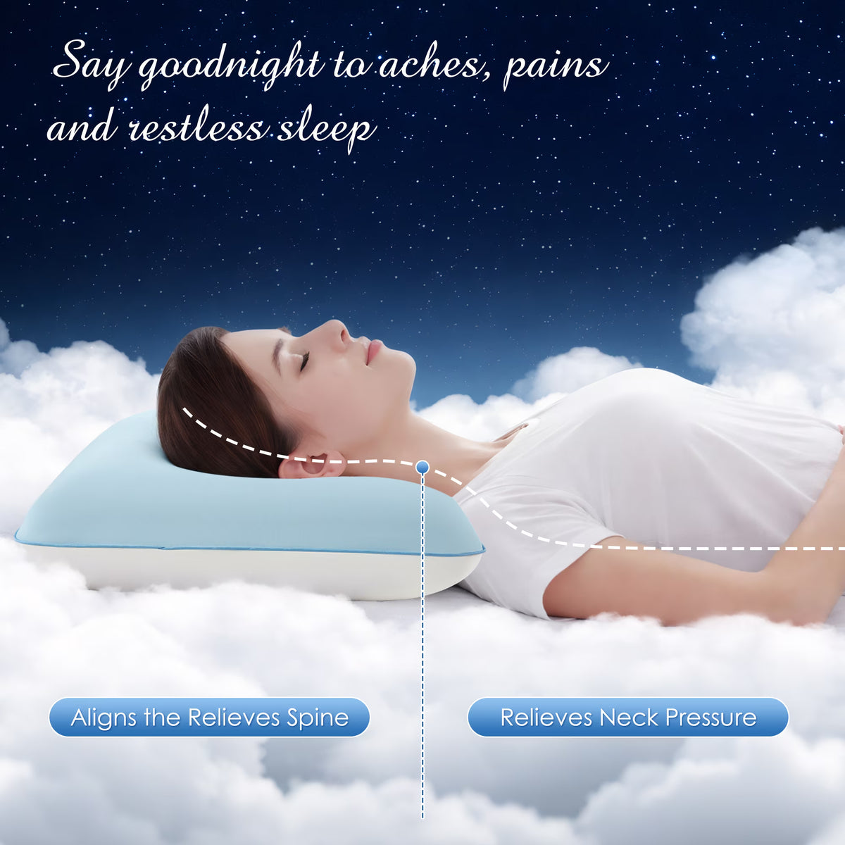 Kaipara Cooling Gel Memory Foam Pillow Soft - Neck Relief - Non-Standard Size