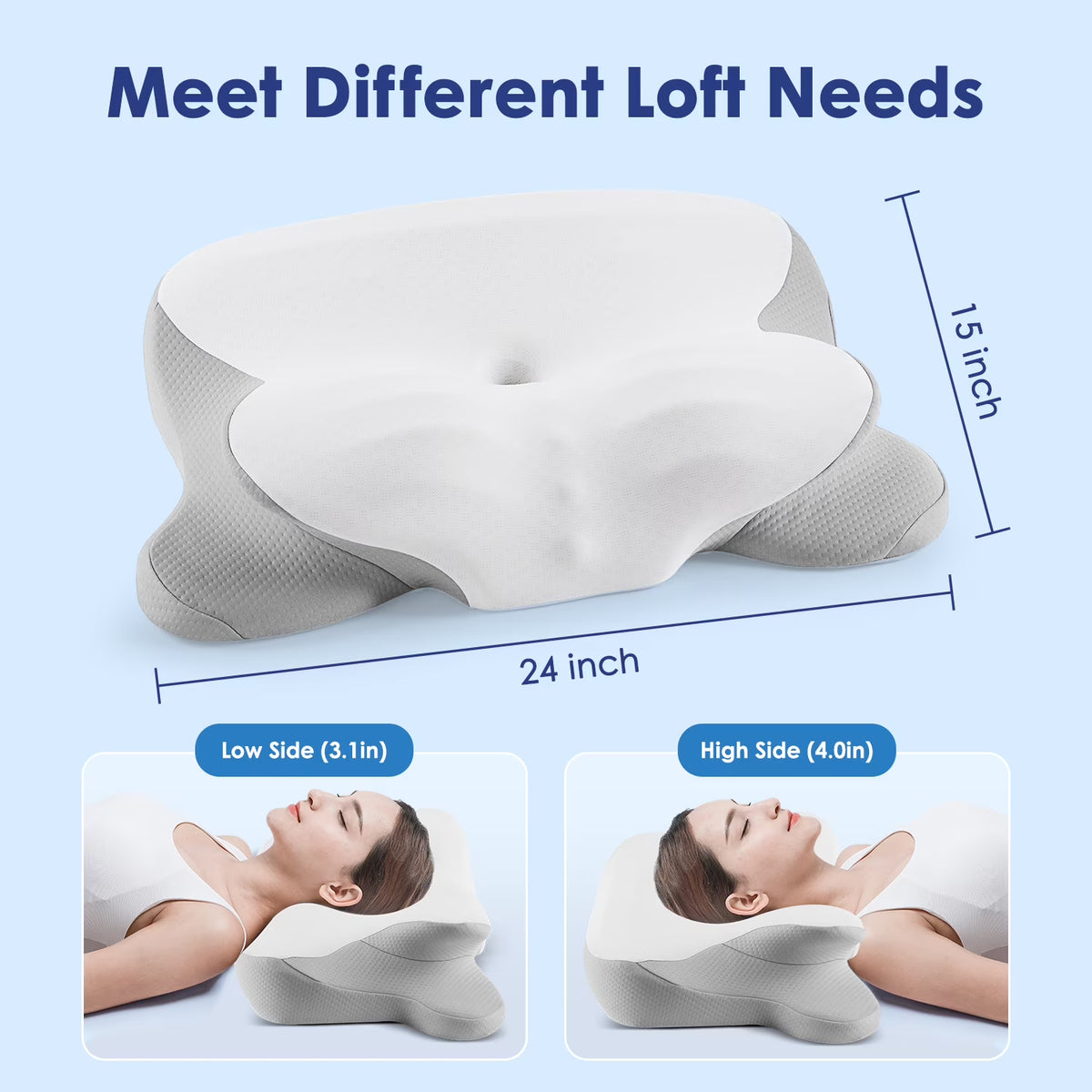 Kaipara Cervical Neck Pillow - Memory Foam Orthopedic Neck Support