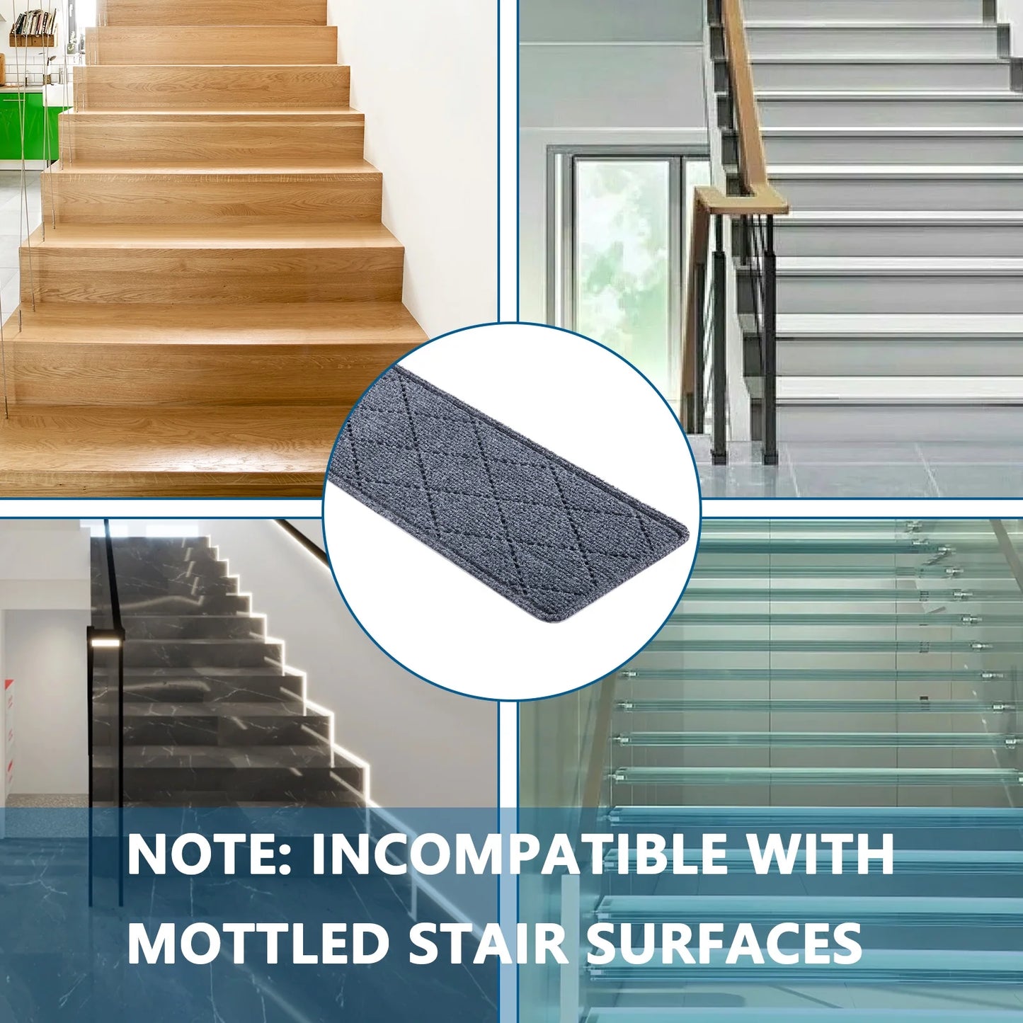 MOONORAH Non Slip Carpet Stair Treads, 15-Pack