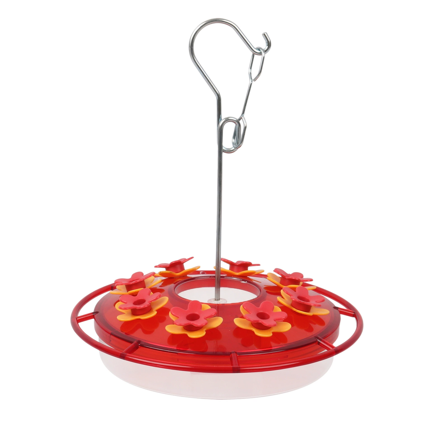 OTDLIGHT Hummingbird Feeders-Plastic Bird Feeder for Outdoors Hanging, 8 Feeding Ports &15 OZ Humming Birds Feeder,Built-in Water Flow to Prevent Ants and Bees for Garden Decor-Red